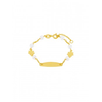 PULSEIRA PÉROLAS E FLOR