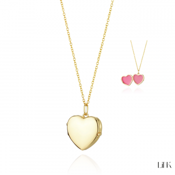 COLAR PRATA CORAÇÃO DE ABRIR