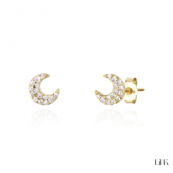 BRINCOS PRATA MEIA LUA