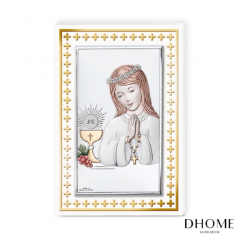 QUADRO MENINA COMUNHÃO